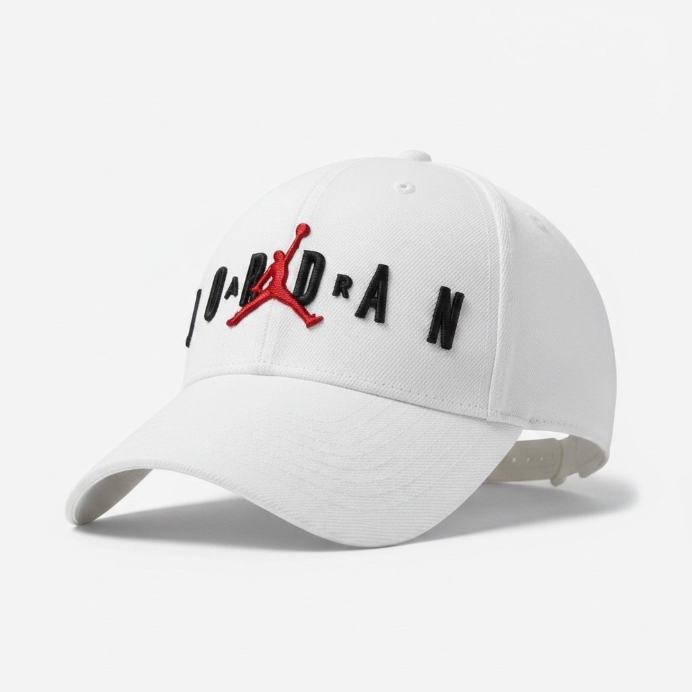 Jordan Nike Air Jordan Jumpman Hat Kids Boys Size 8-20 White Strapback Cap NEW